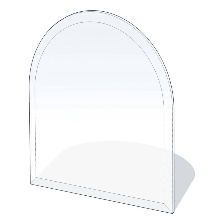 Steklo pod kaminom 1100x1000x8 mm semi-arch