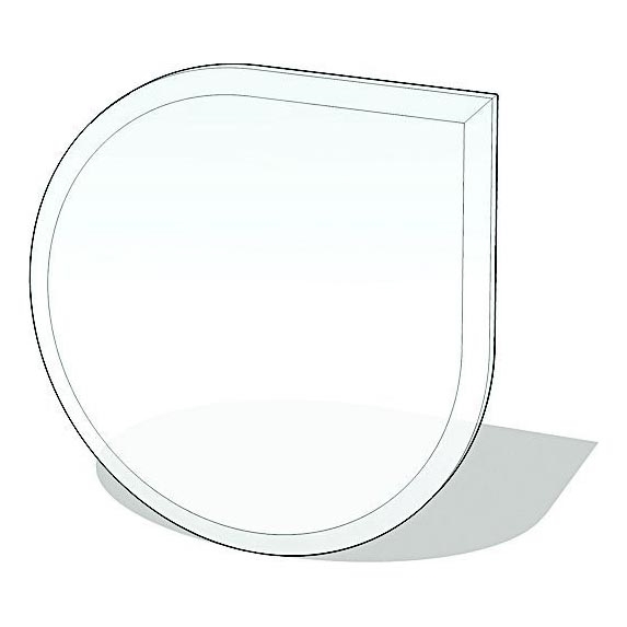 Steklo pod kaminom 1100x1100x6 mm tear