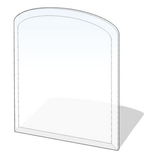 Steklo pod kaminom 1200x1000x6 mm semi-arch