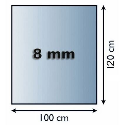 Steklo pod kaminom 1200x1000x8 mm pravokotnik
