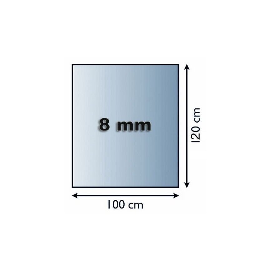 Steklo pod kaminom 1200x1000x8 mm pravokotnik