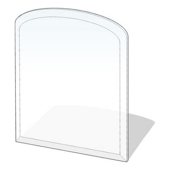 Steklo pod kaminom 1200x1000x8 mm semi-arch