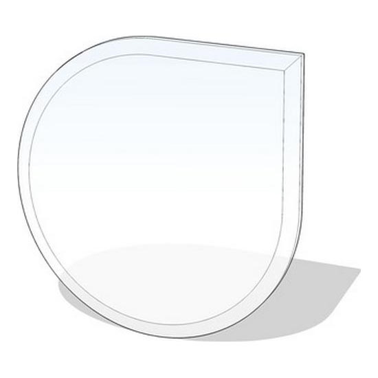 Steklo pod kaminom 1250x1250x8 mm tear