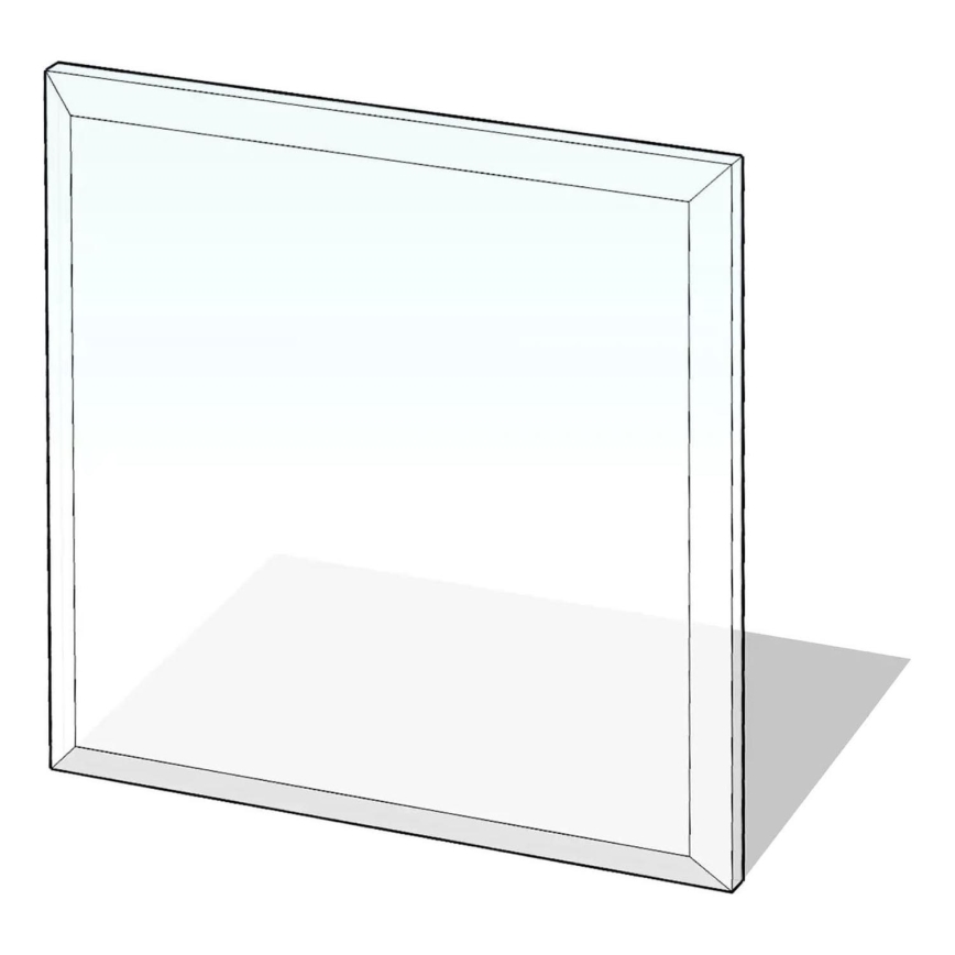 Steklo pod kaminom 800x800x8 mm kvadrat
