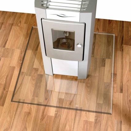 Steklo pod kaminom 800x800x8 mm kvadrat