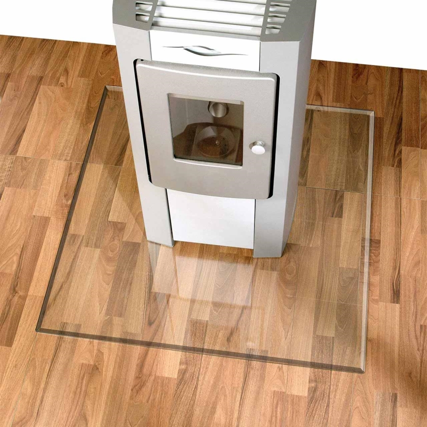 Steklo pod kaminom 800x800x8 mm kvadrat