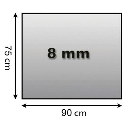 Steklo pod kaminom 900x750x8 mm pravokotnik