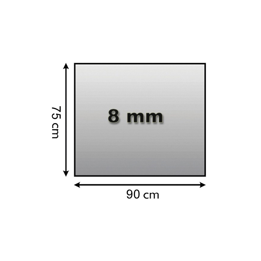 Steklo pod kaminom 900x750x8 mm pravokotnik