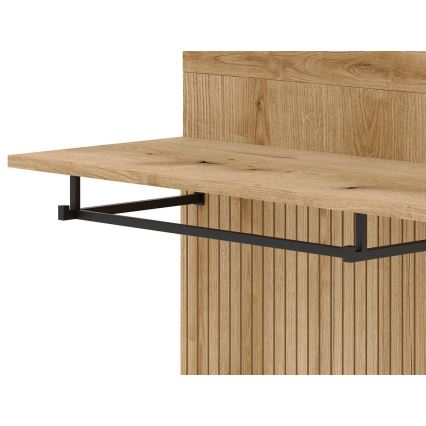 Stena za predsobo s ogledalom SVEN, rjava/bela