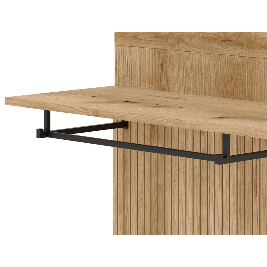 Stena za predsobo s ogledalom SVEN, rjava/bela