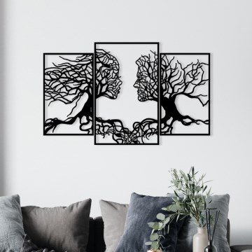 Stenska dekoracija 116x71 cm Tree of Life kovina