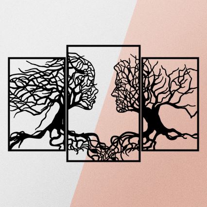 Stenska dekoracija 116x71 cm Tree of Life kovina