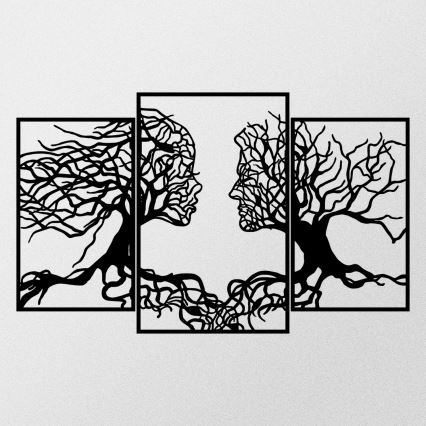 Stenska dekoracija 116x71 cm Tree of Life kovina