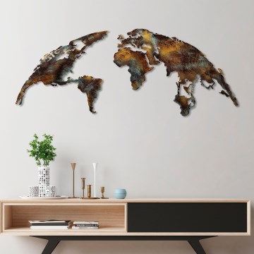 Stenska dekoracija 2 kom. 150x59 cm planet kovina