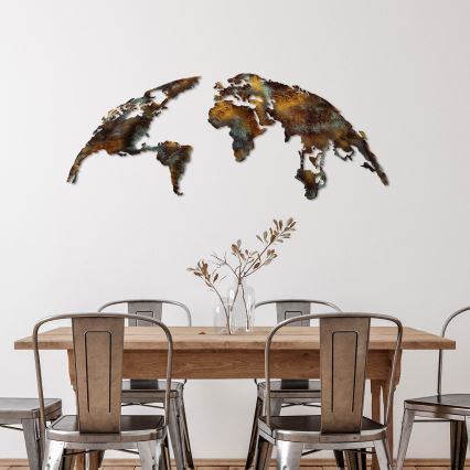 Stenska dekoracija 2 kom. 150x59 cm planet kovina