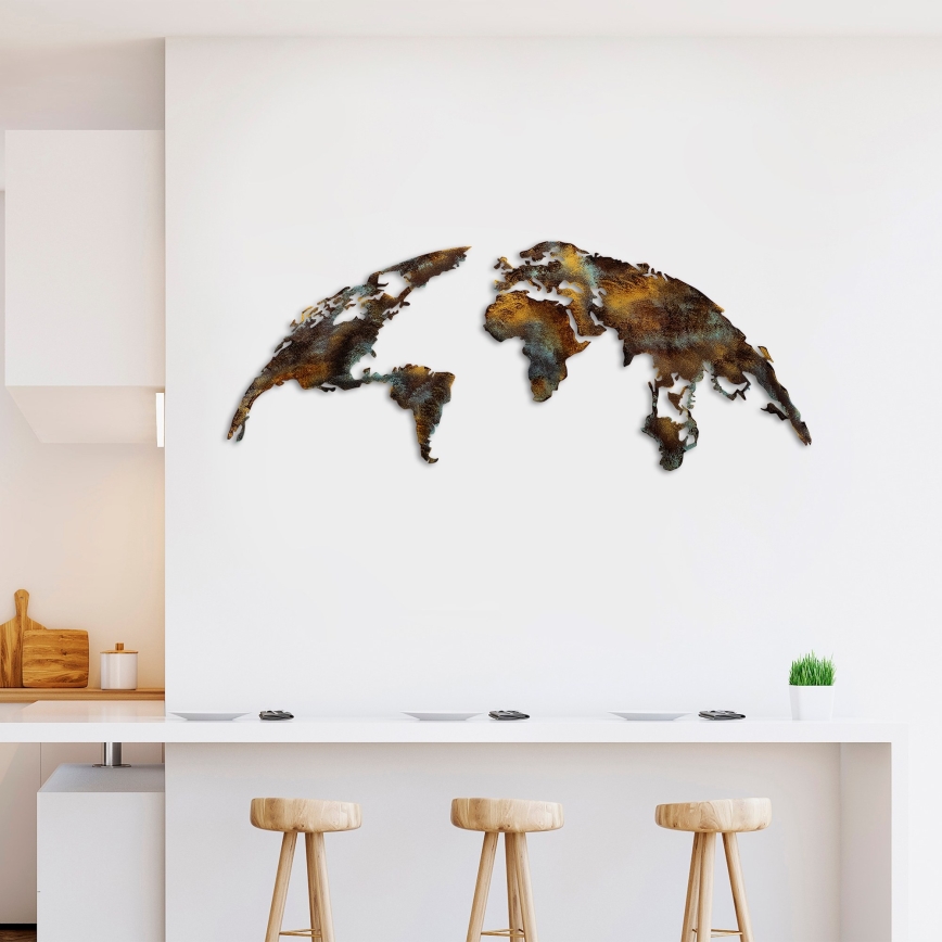 Stenska dekoracija 2 kom. 150x59 cm planet kovina