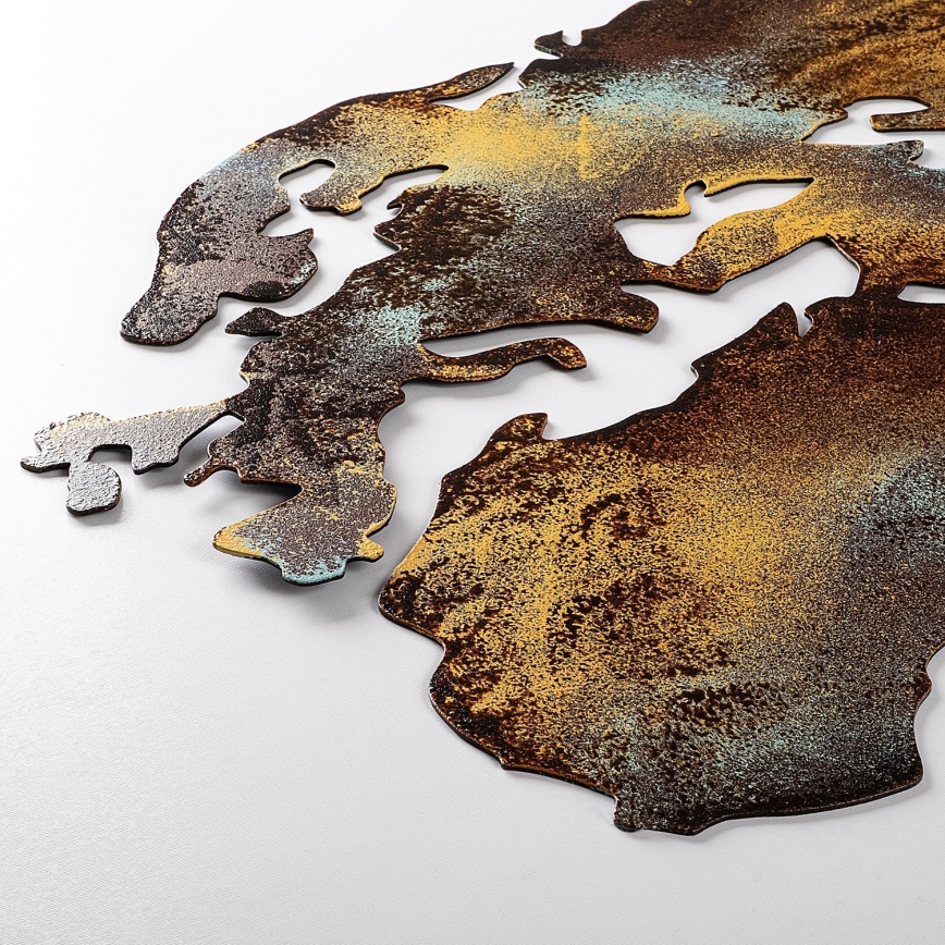 Stenska dekoracija 2 kom. 150x59 cm planet kovina