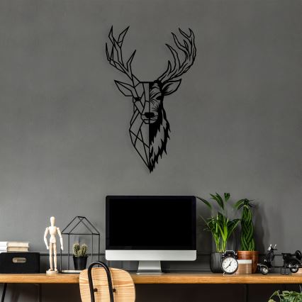 Stenska dekoracija 42x70 cm jelen kovina