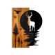 Stenska dekoracija 43x58 cm jelen in luna les/kovina