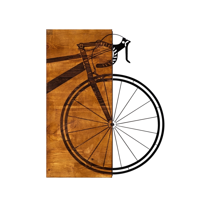 Stenska dekoracija 45x58 cm bike les/kovina