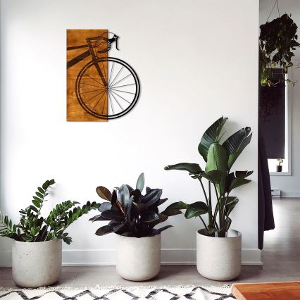Stenska dekoracija 45x58 cm bike les/kovina