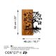Stenska dekoracija 46x58 cm drevo les/kovina
