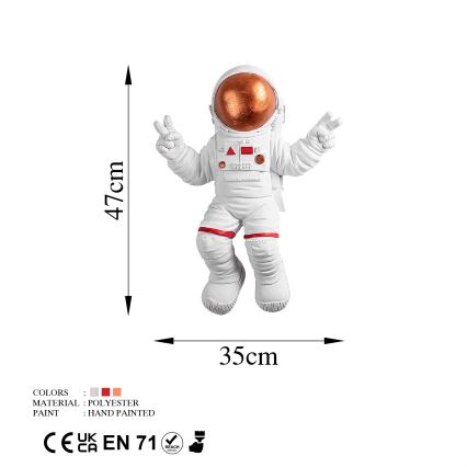 Stenska dekoracija 47x35 cm astronaut baker