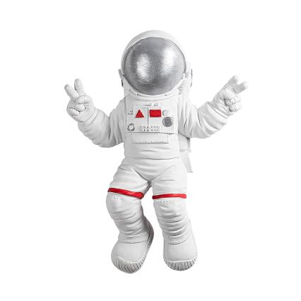 Stenska dekoracija 47x35 cm astronaut srebrna