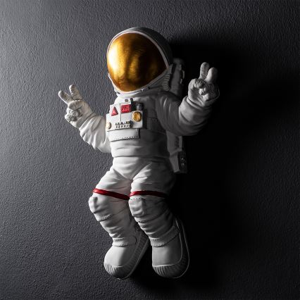 Stenska dekoracija 47x35 cm astronaut zlata