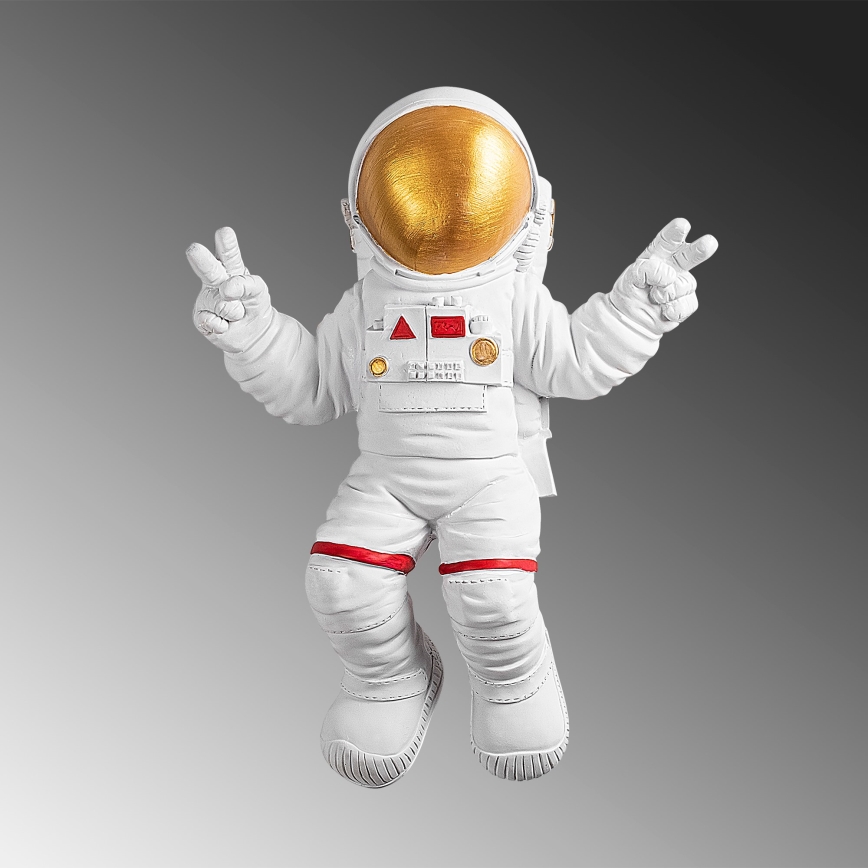 Stenska dekoracija 47x35 cm astronaut zlata