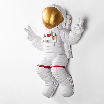 Stenska dekoracija 47x35 cm astronaut zlata