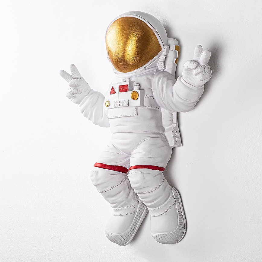 Stenska dekoracija 47x35 cm astronaut zlata
