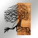 Stenska dekoracija 47x58 cm Tree of Life les/kovina