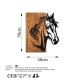 Stenska dekoracija 48x58 cm konj les/kovina