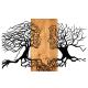 Stenska dekoracija 58x92 cm tree of life les/kovina
