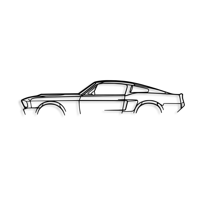 Stenska dekoracija 70x15 cm car kovina