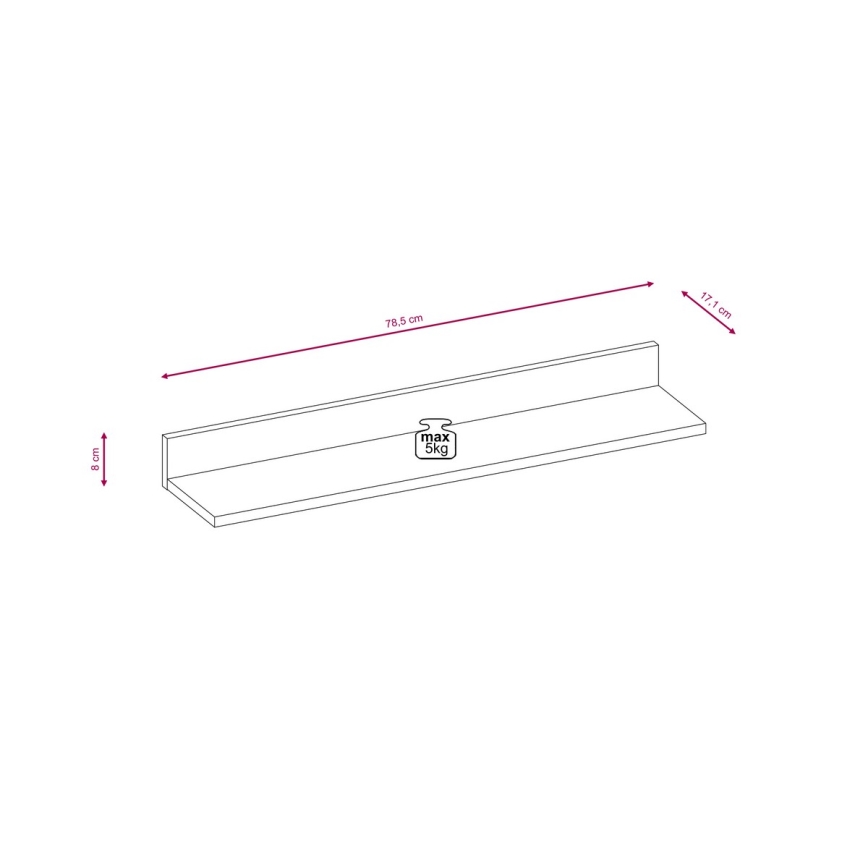 Stenska enota BRICK rjava/črna