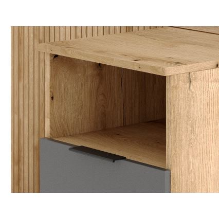 Stenska enota za predsobo s ogledalom SVEN, rjava/grafit