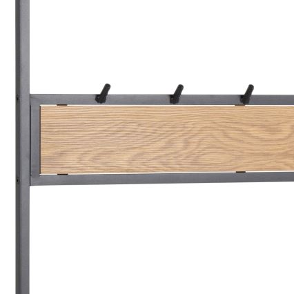 Stenska enota za predsobo SARON hrast/črna