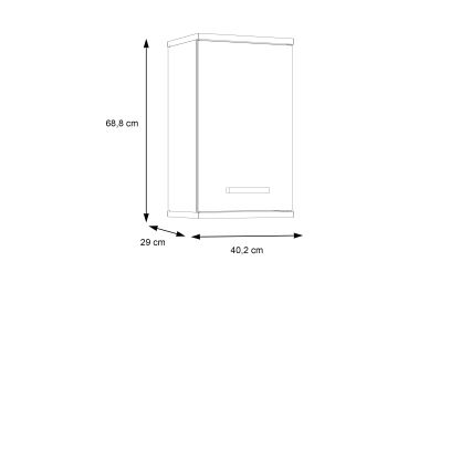 Stenska kopalniška omarica VENOM, antracitna/rjava