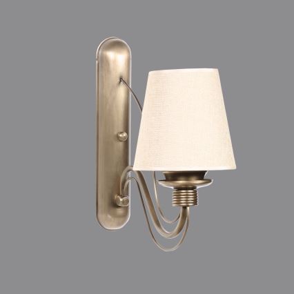 Stenska lampa CLASSIC 1xE27/40W/230V bronasta/bež