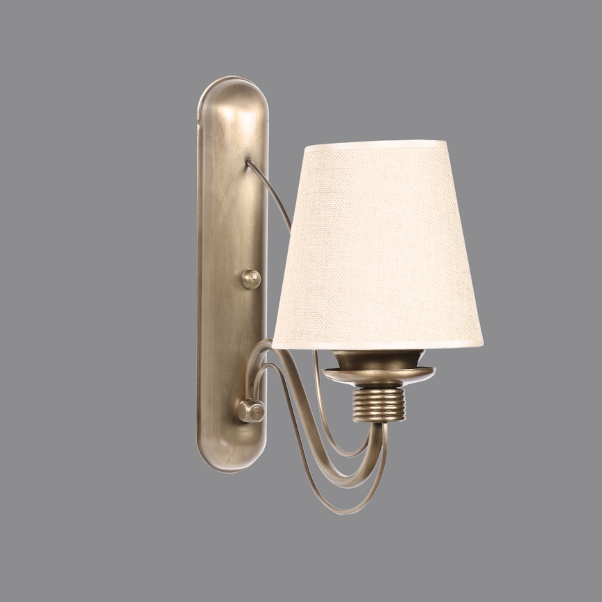 Stenska lampa CLASSIC 1xE27/40W/230V bronasta/bež