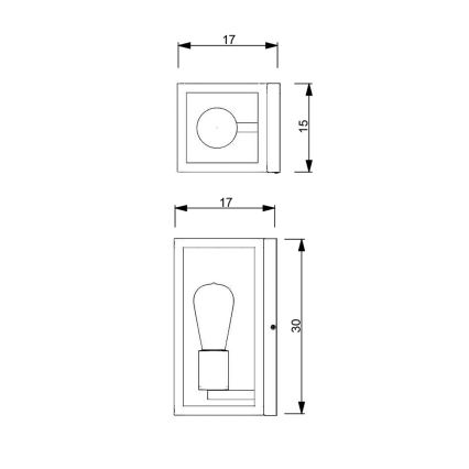 Stenska luč FRAME 1xE27/60W/230V