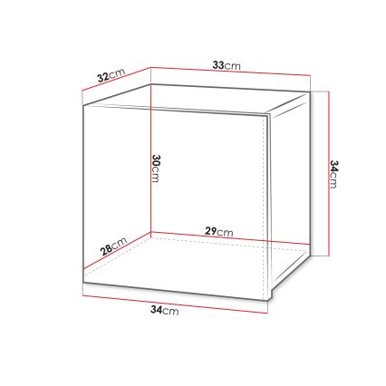 Stenska omarica CALABRINI 34x34 cm bela