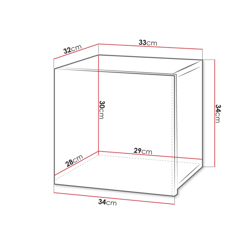 Stenska omarica CALABRINI 34x34 cm bela
