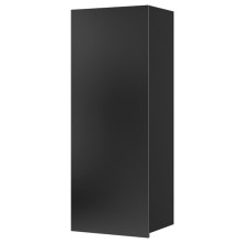 Stenska omarica PAVO 117x45 cm črna sijajna/mat črna
