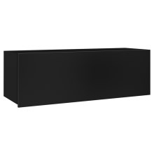 Stenska omarica PAVO 35x105 cm črna sijajna/mat črna