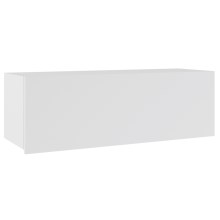 Stenska omarica PAVO 35x105 cm sijoča ​​bela/mat bela