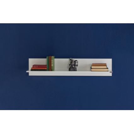 Stenska polica 25x120 cm bela