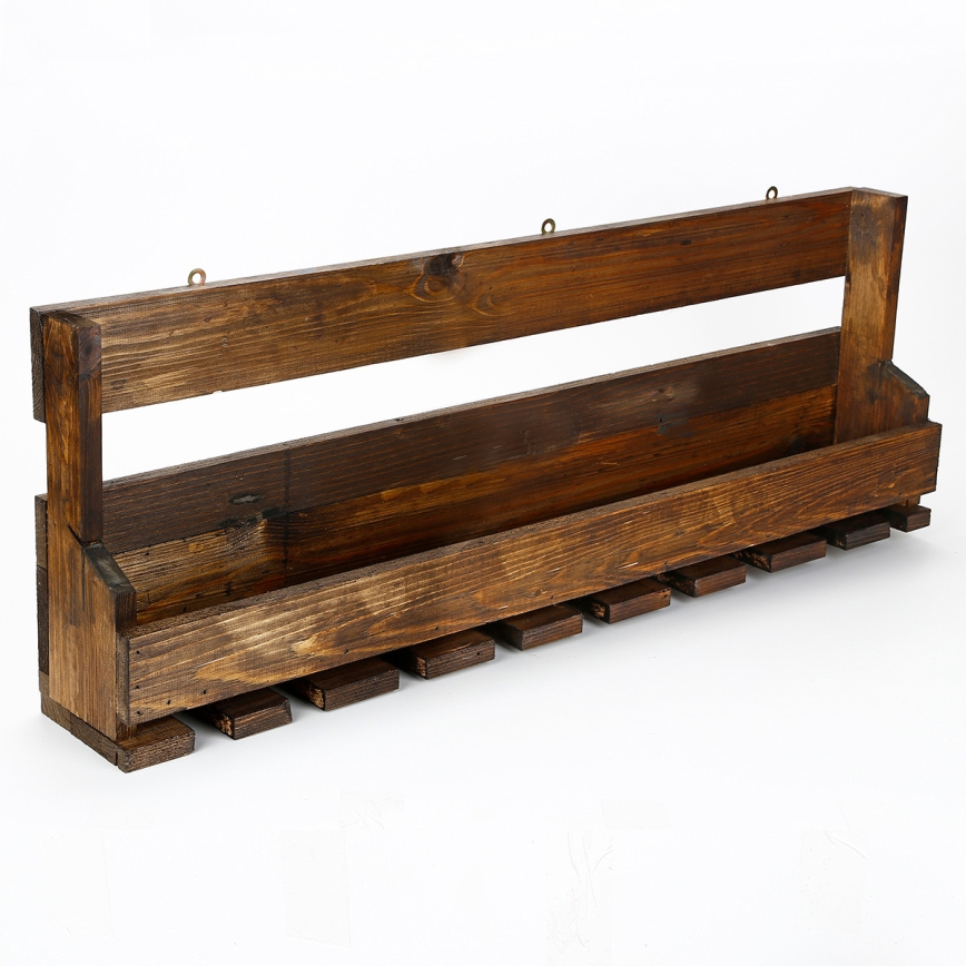 Stenska polica 28x102 cm smreka rjava